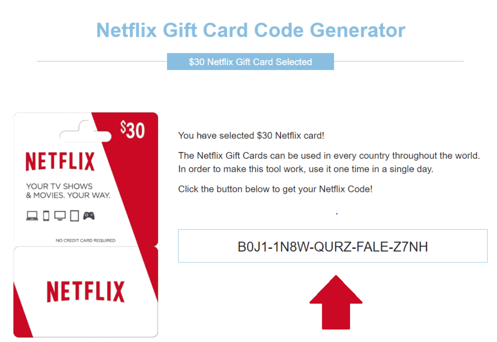 Netflix Redeem Code