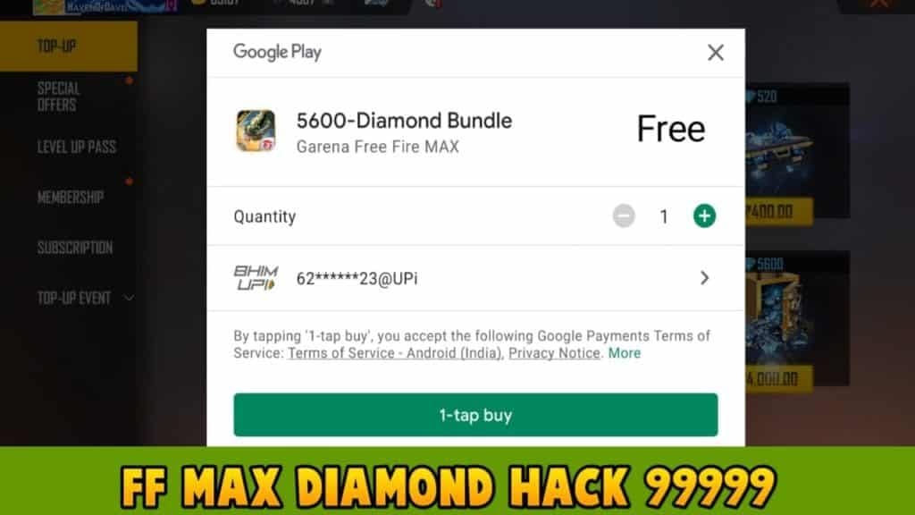 Free Fire Max Diamond Hack 999999