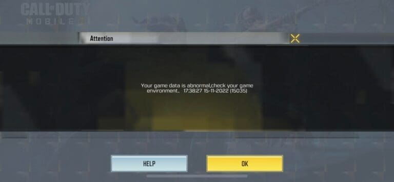 Your Game Data Is Abnormal COD Mobile