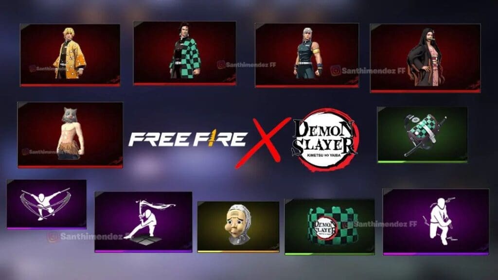 Free Fire x Demon Slayer Collab