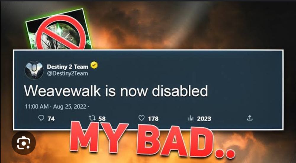 Is Weavewalk Disabled Destiny 2