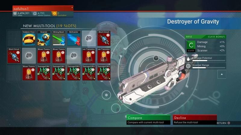 How to switch multi tools NMS 