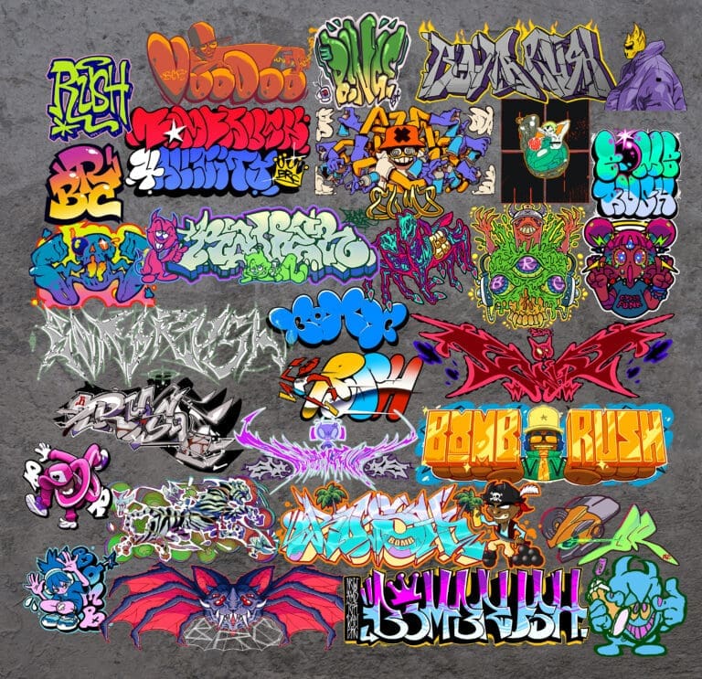 Bomb Rush Cyberfunk Graffiti list