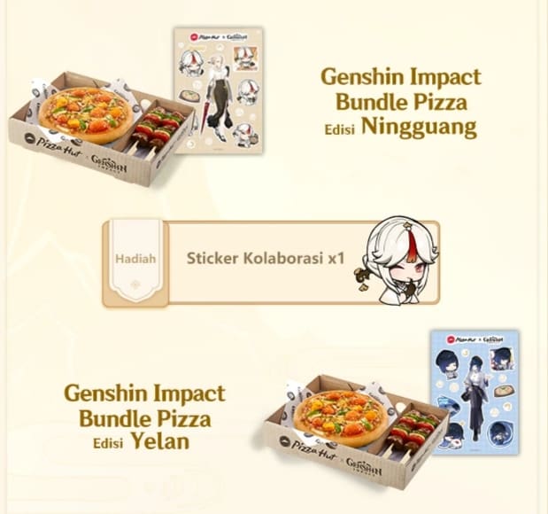 Pizza hut x Genshin Impact Indonesia
