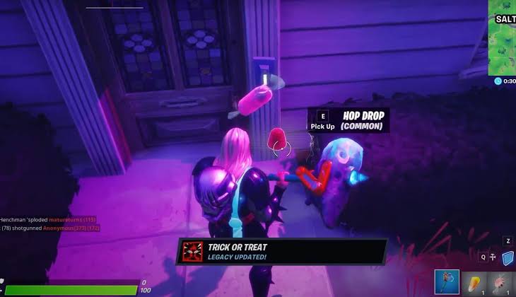 Collect candy in different matches Fortnite 