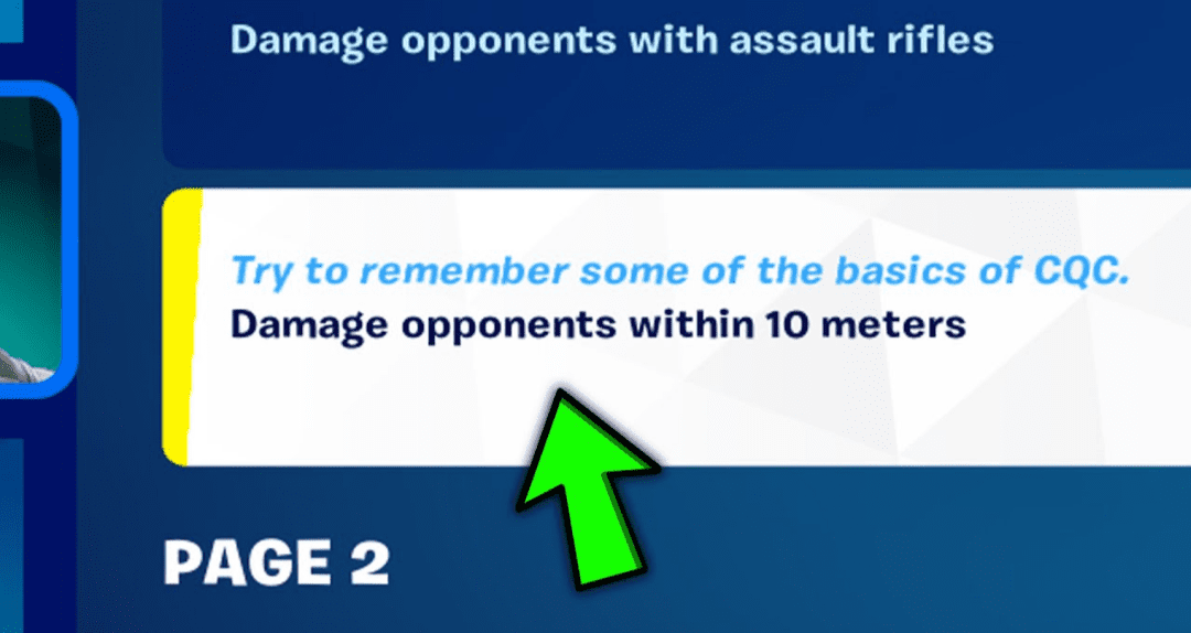 Damage opponents within 10 meters Fortnite