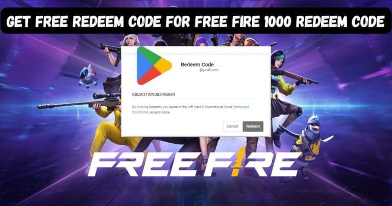Free Redeem Code For Free Fire 1000 Redeem Code