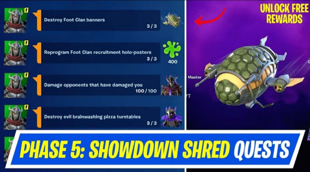 Phase 5 Showdown Shred TMNT Quests