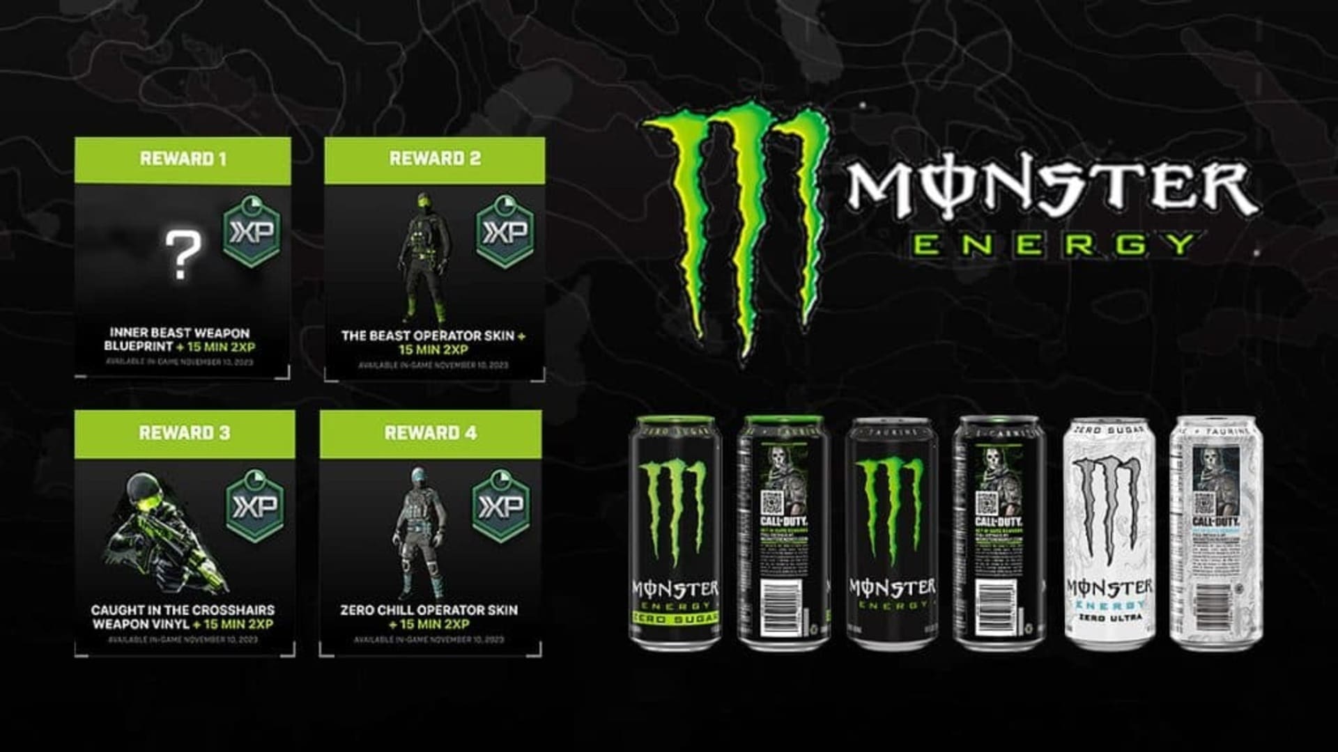 Call Of Duty monster energy redeem